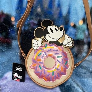 Bio World Disney Mickey Mouse Donut Crossbody Bag NWT